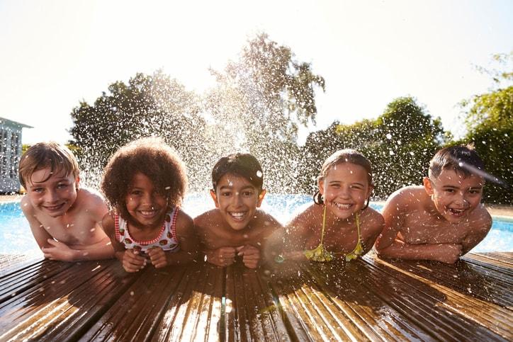 Kids in swimming pool